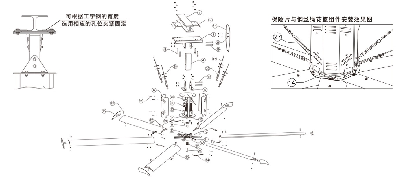 工業風扇結構圖